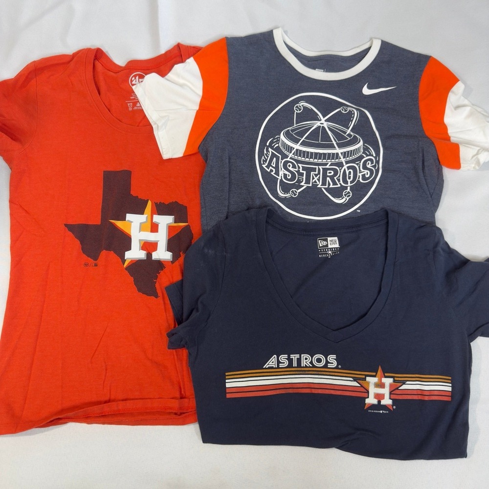 Houston Astros women's t-shirts set of 3 M/S